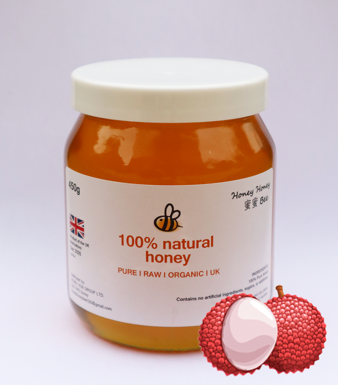 Lychee Honey 荔枝蜜 100% Natural Honey 1-PACK